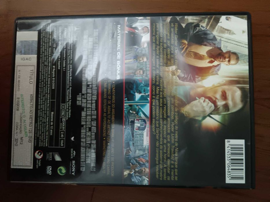 filme dvd original - assalto ao metro 123
