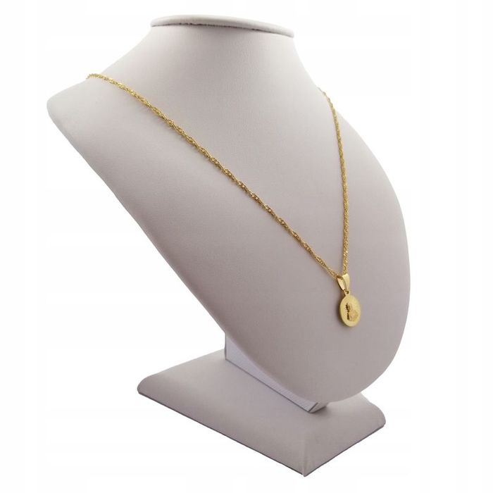 Złoty Łańcuszek + Medalik Szkaplerz Pr. 925 Prezent Komunia Chrzest Gr