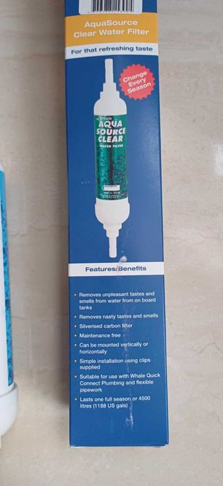 Filtr wody Aqua  Source  WHALE przyczepa kempingowa kamper