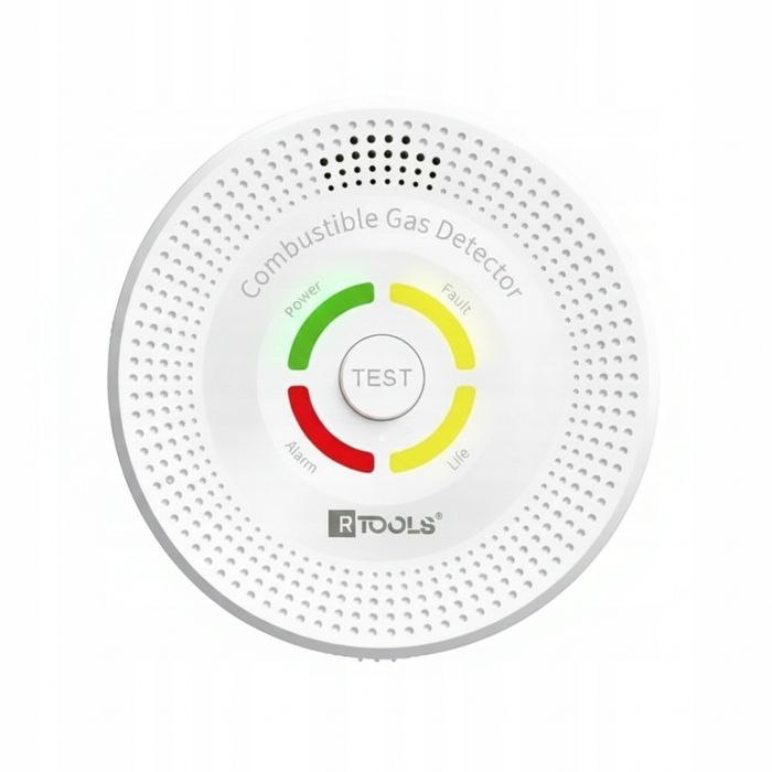 Detektor Czujnik Gazów Wybuchowych Metan Gaz Ziemny Alarm Usb-C Aku