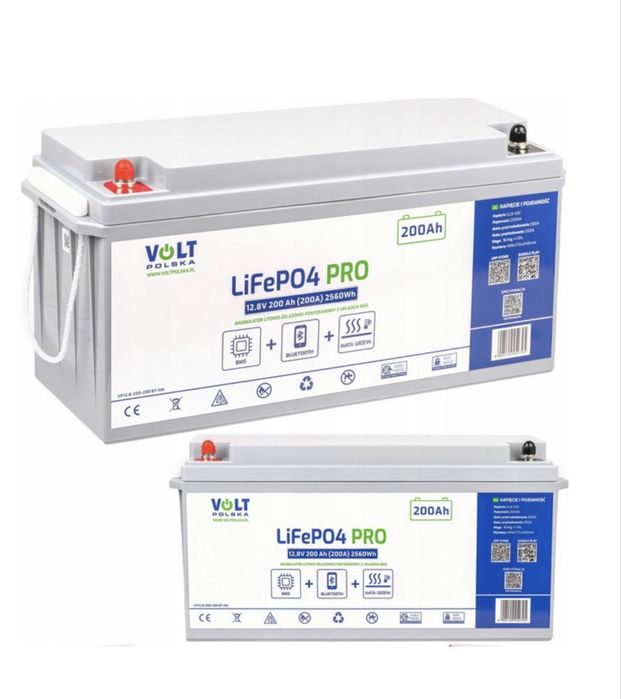 Акумулятор Volt Polska LiFePO4 12,8V 200 Ah (200A) BlueTooth + Mata