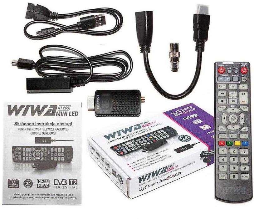Tuner DVB-T/T2 WIWA H.265 MINI LED Eltrox Dąbrowa Górnicza