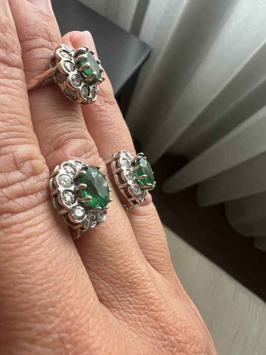 Набор серьги и кольцо золото 585 советские