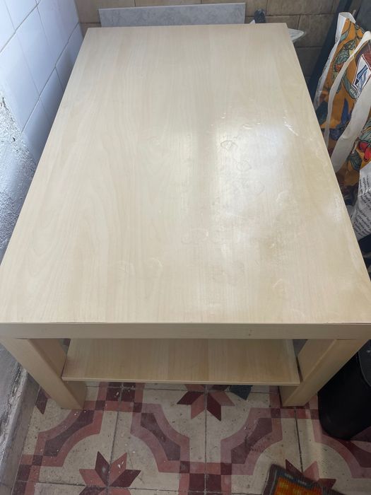 Center table, oak effect with white veining, 90x55 cm64752050869507120