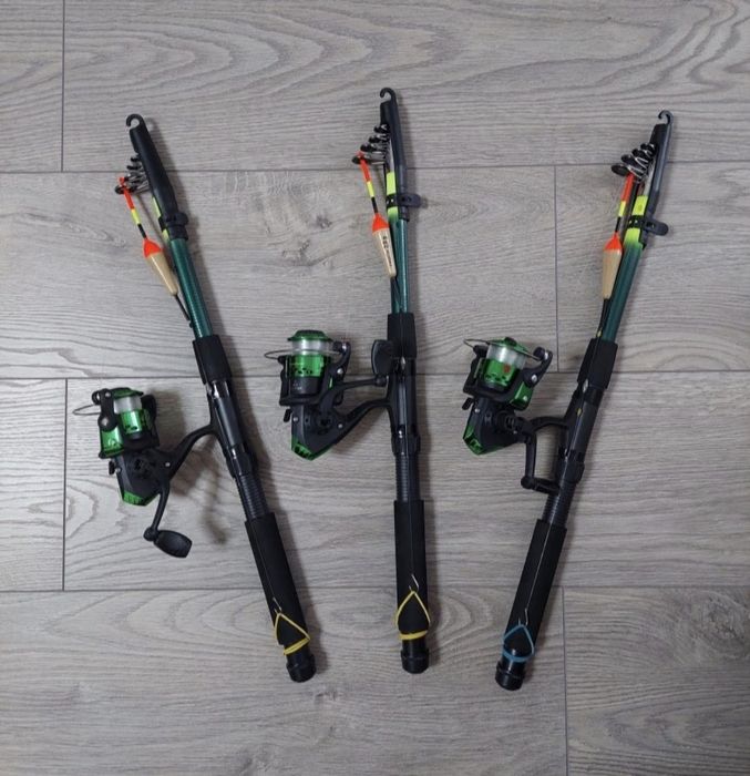 Удочки спінінги Rumpol Strong 2.1м з катушкою та повною оснасткою