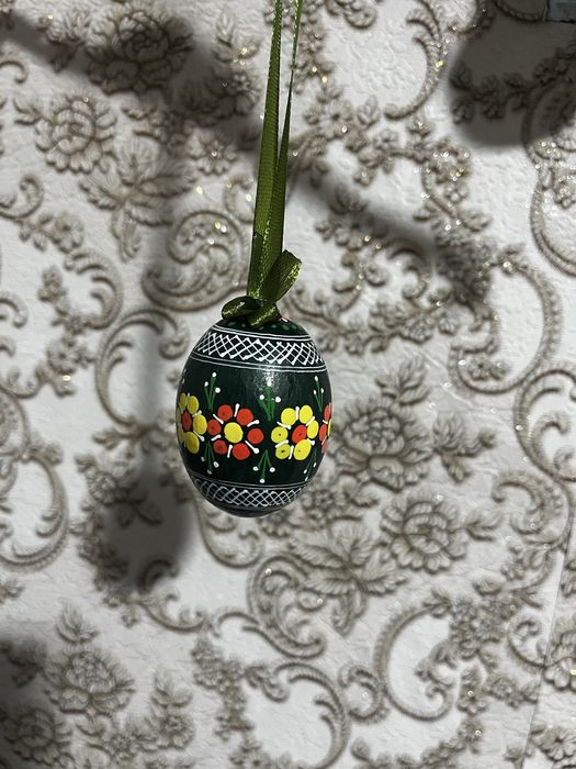 Писанки деревяні з квіточками авторські