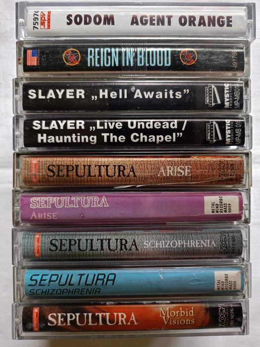 Sepultura, Slayer, Sodom kasety magnetofonowe zamienię