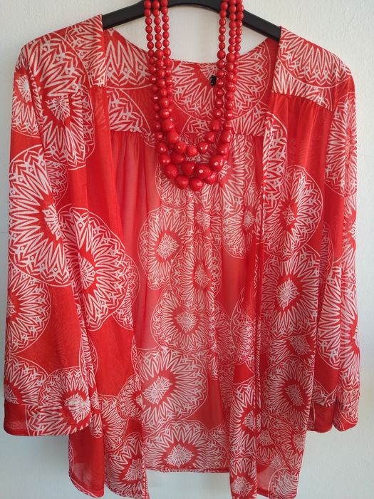 Conjunto Quimono / Kimono boho chic + colar vermelho- Primark - Tam.40
