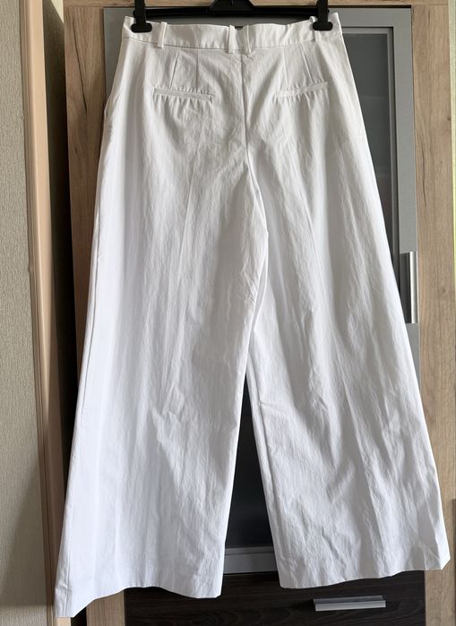 Білі брюки штани zara woman limited широкі палаццо