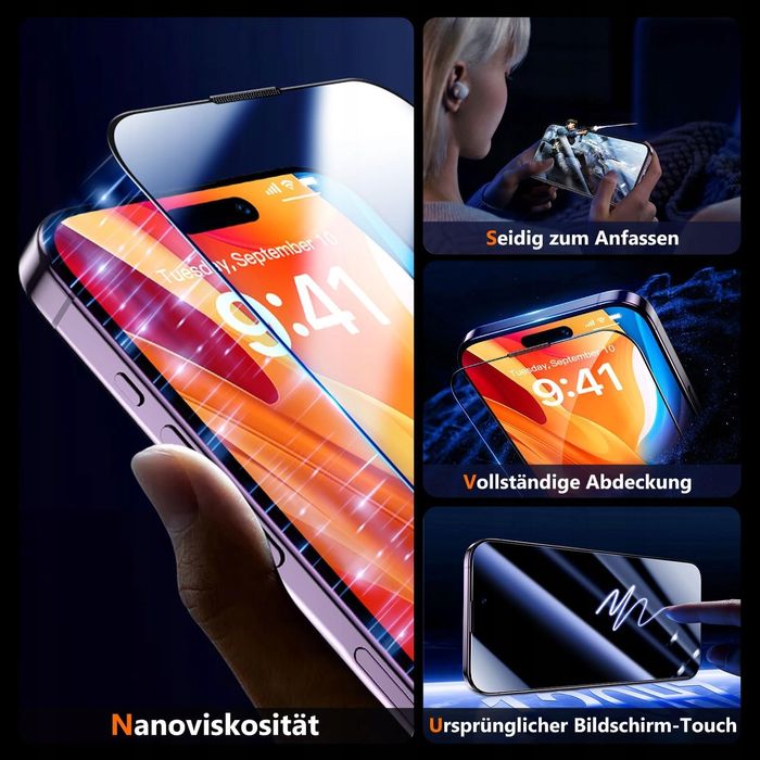 szkło hartowane do apple iphone 14 pro max szkło ochronne 2szt 9h