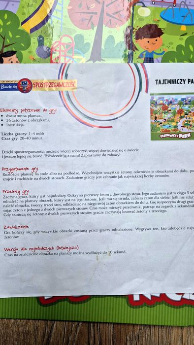 Gra edukacyjna planszowa Bawię się. Spostrzegawczość