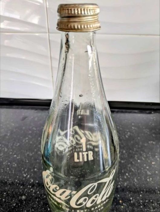 PRL Szklana 1 litrowa butelka Coca-Cola