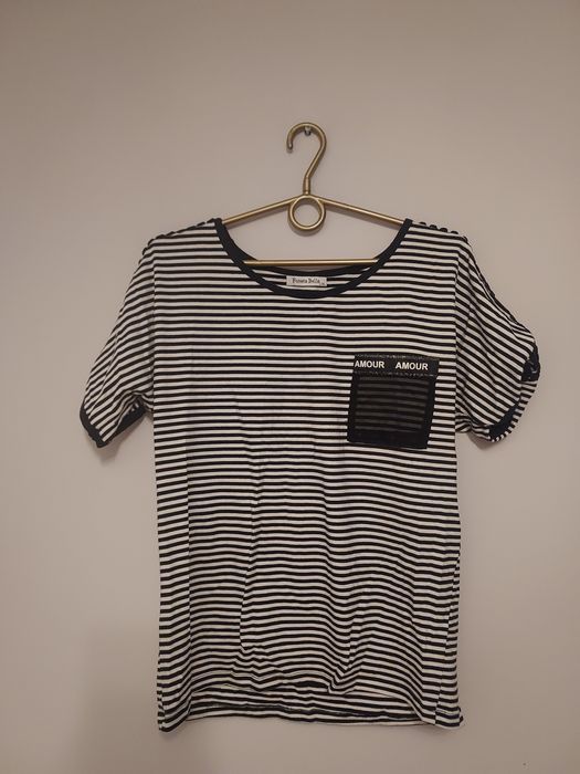Koszulka czarno biała L/XL