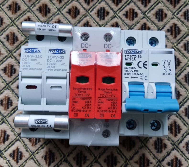 ПЗІП ОПН УЗІП SPD TOMZN TOV1-PV 1000V DC 2P 20-40kA (розрядник, грозозахист))
