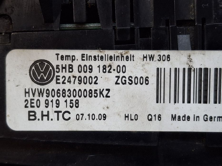 Comando chauffage / sofagem VOLKSWAGEN Crafter Chassis Cabina (2F)