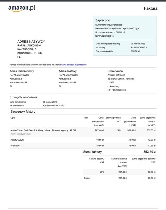 Adidas terrex swift solo 42