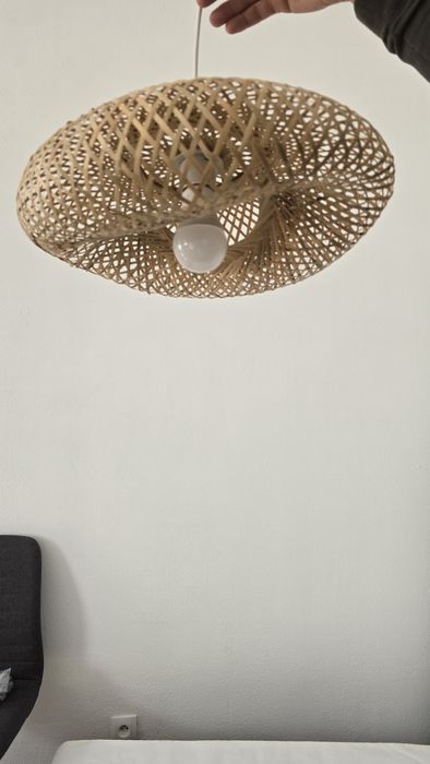 Abażur z rattanu boho