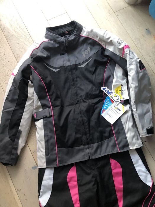 Stroj , zestaw motocyklowy damski  L/XL  ,rozowy