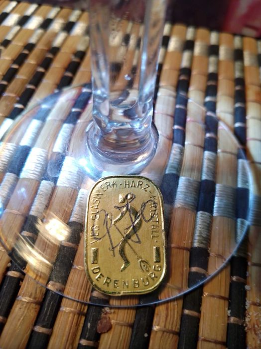 Фарфоровая пепельница ГДР. Цветной хрусталь ГДР