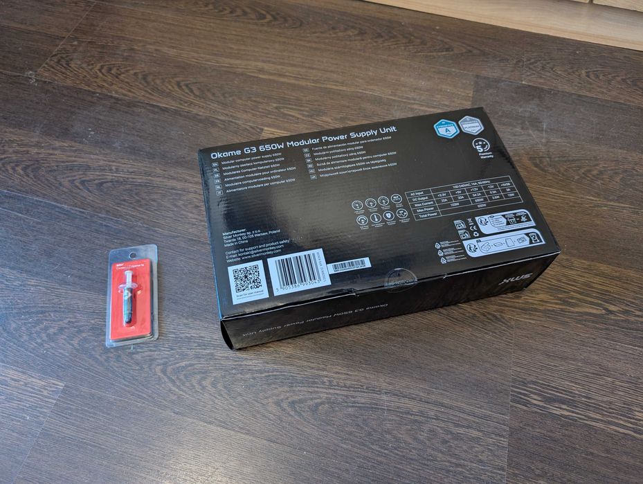 Zasilacz do komputera SMX Okame G3 650W (EKSTRA pasta termiczna)