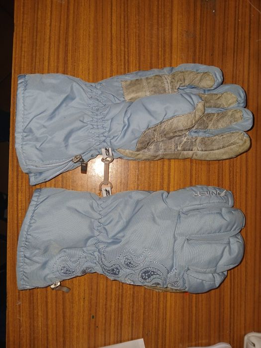 Rękawiczki jasno niebieski damskie M