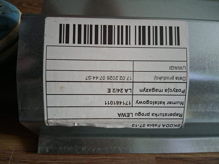 Reparaturka progu lewy/prawy Skoda fabia 2.