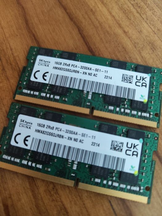 Ддр4 ddr4 16 Гб sodimm hynix crucial 16 gb 3200 2rx8 ноутбук
