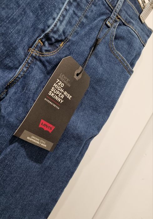 Dzinsy jeansy Levi's Premium 720 High Rise Super Skinny roz. 28×32