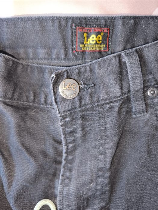 Jeansy męskie czarne LEE 33/32 spodnie jeansowe