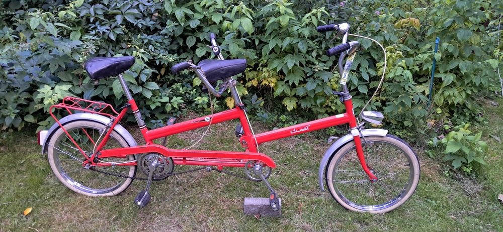 Romet duet z przerzutkami składany tandem składak wigry 3 prl