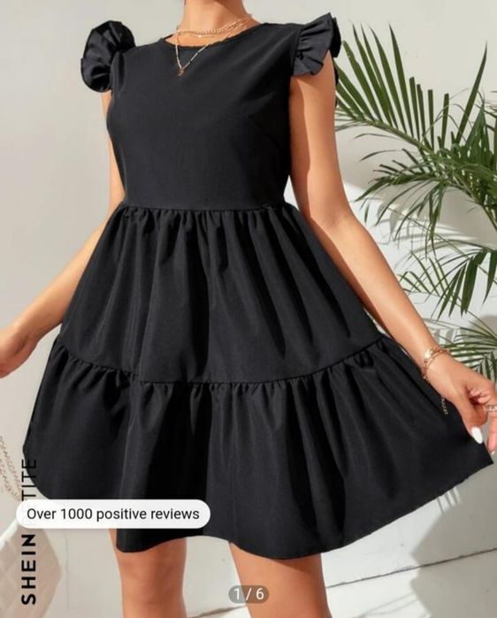 Сукня вільного крою з рюшами.SHEIN