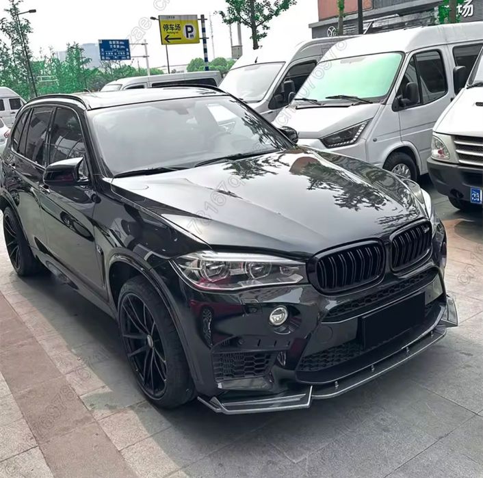 Губа БМВ Х5 Х6 губа на передний бампер BMW X5 M F85 X6M F86 накладка на передний бампер юбка сплитер