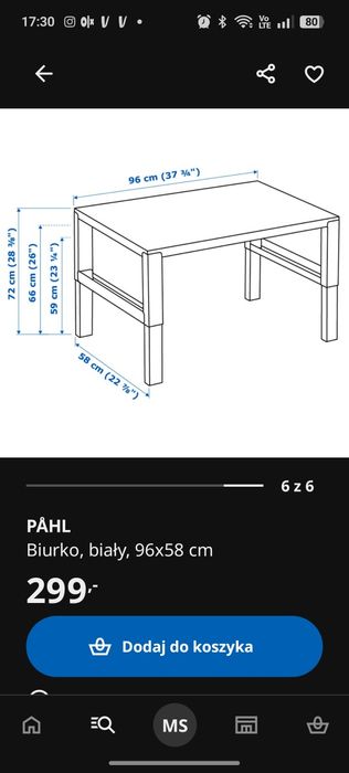 Biurko Ikea Pahl rosnące z dzieckiem
