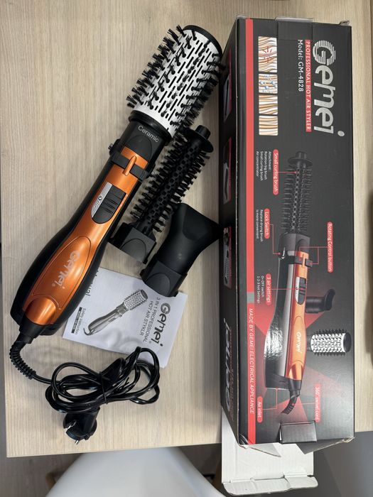 Обертова фен-щітка 3 в 1 Gemei GM-4828 (1000 Вт)
