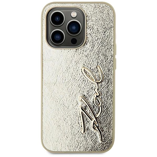 Etui Karl Lagerfeld Wrinkled Metal Signature na iPhone 15 Pro Max - zł