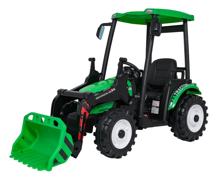 Pojazd MEGA Traktor D68 Z Przyczepką Zielony