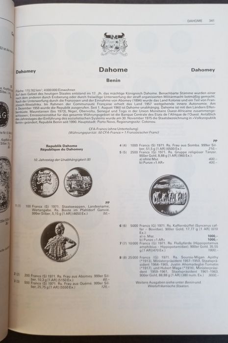 Catálogo de moedas de todo o mundo em alemão