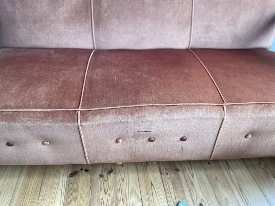 Sofá art deco veludo vintage antigo