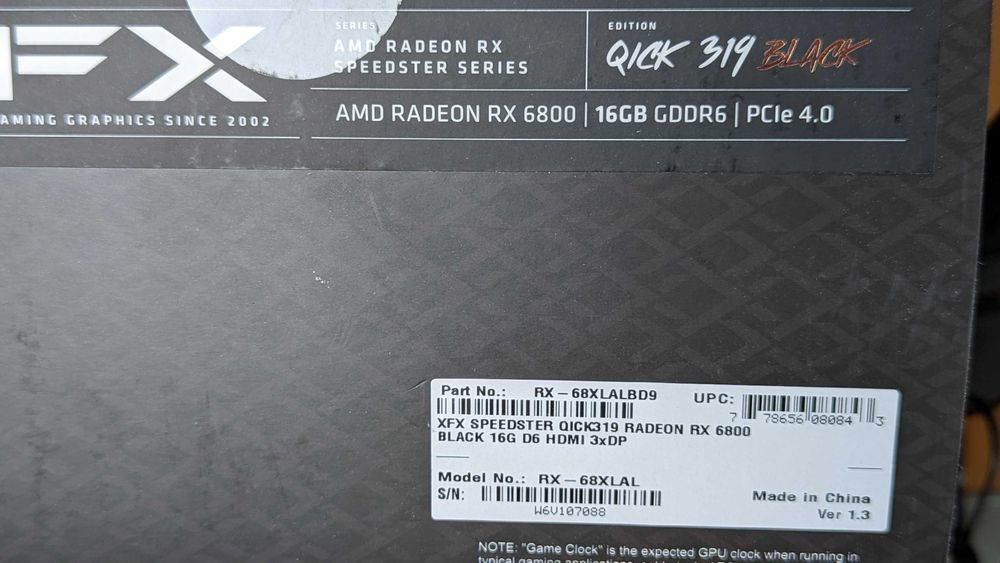 Placa Gráfica AMD Radeon RX 6800 16GB XFX QICK319