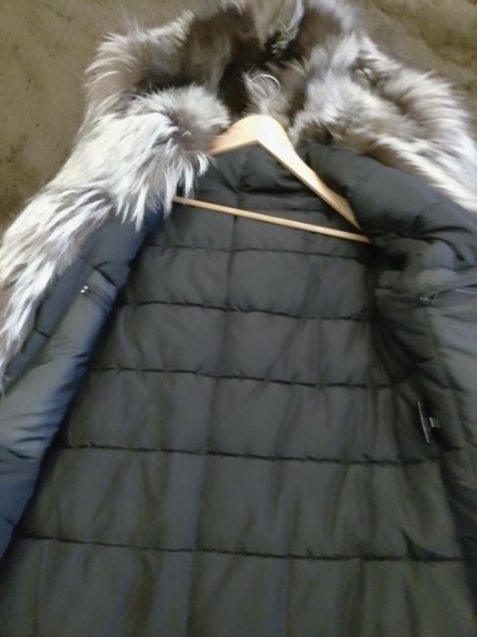 Мужская парка с мехом чернобурки