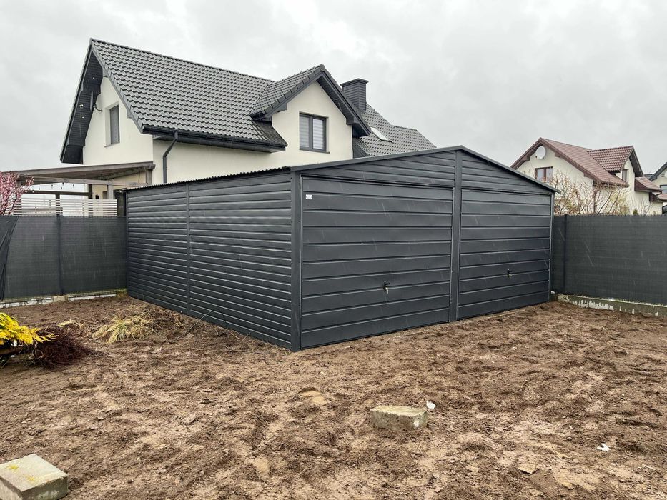 Garaż Blaszany Blaszak 6x5 Dach Dwuspadowy