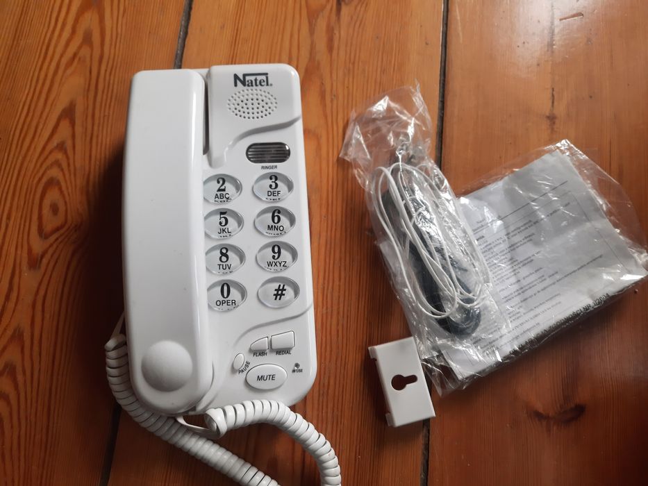 Telefon przewodowy natel 677 biały