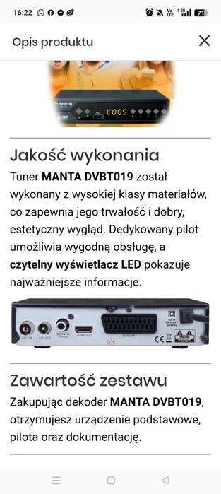 Tuner Manta DVBT