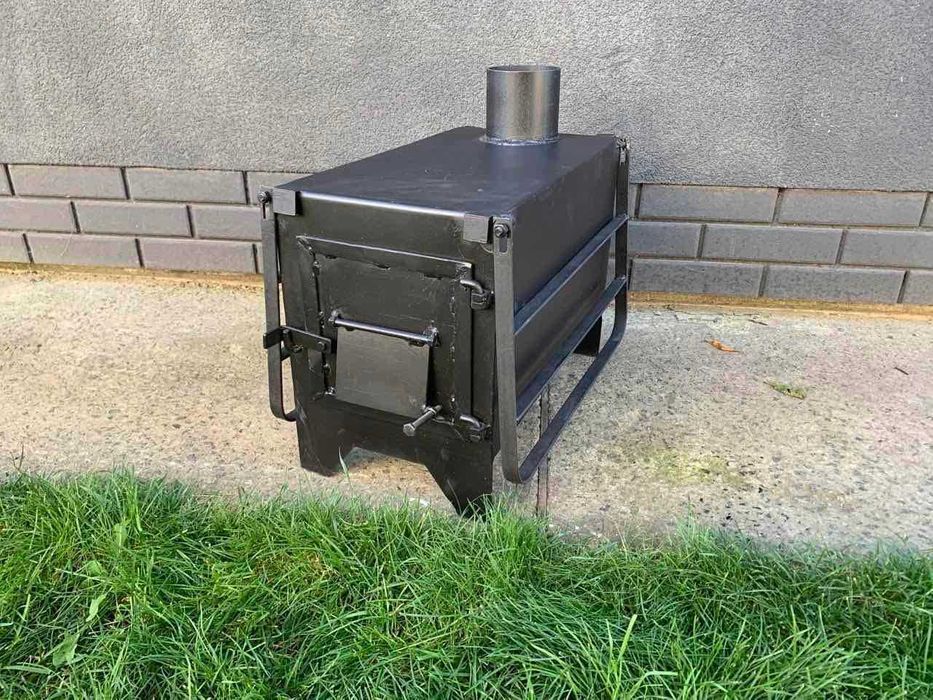 Піч буржуйка з сушкою для одягу, варильною поверхнею, до50м2, ЗСУ, опт