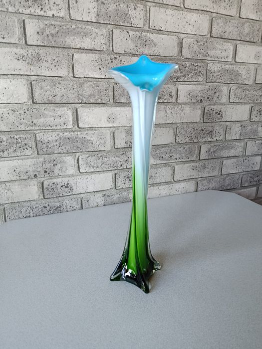 Wazon kalia 39 cm kolowe szkło murano