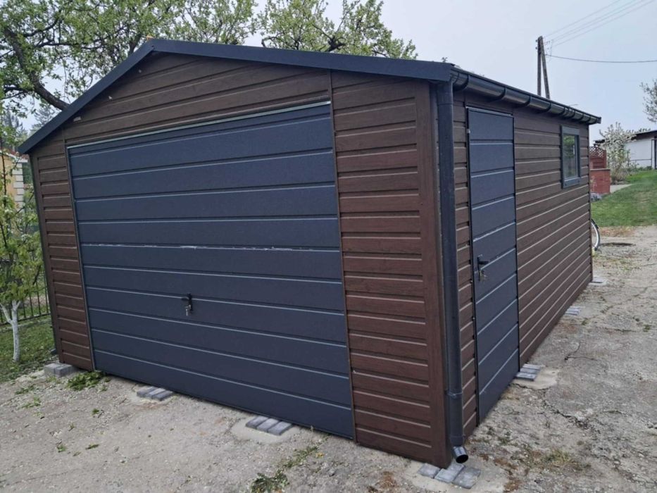 Garaż blaszany 4x5. Wzmocniony PROFILAMI. Producent SZYBKA REALIZACJA