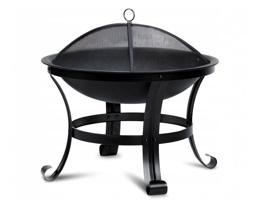 Palenisko ogrodowe 60 cm stalowe z uchwytami + pogrzebacz