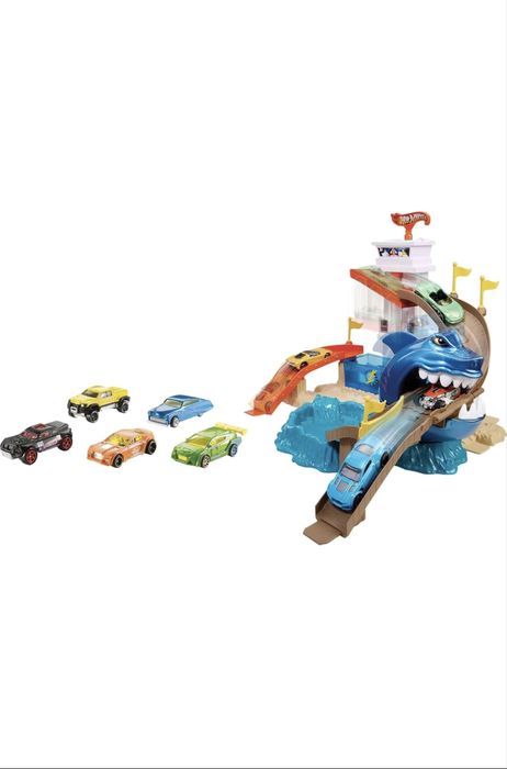 ZESTAW Tor samochodowy Color Shifters Hot Wheels BGK04 Rekin PREZENT!