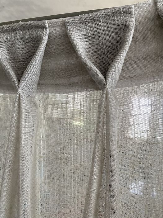 Cortinas em linho efeito gravata