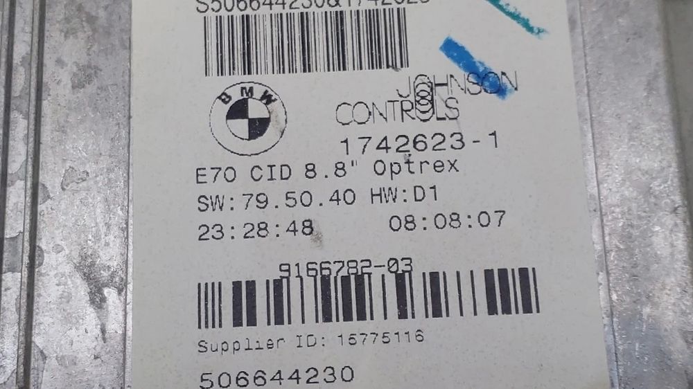 Display / ecrã de informações BMW X6 (E71, E72)